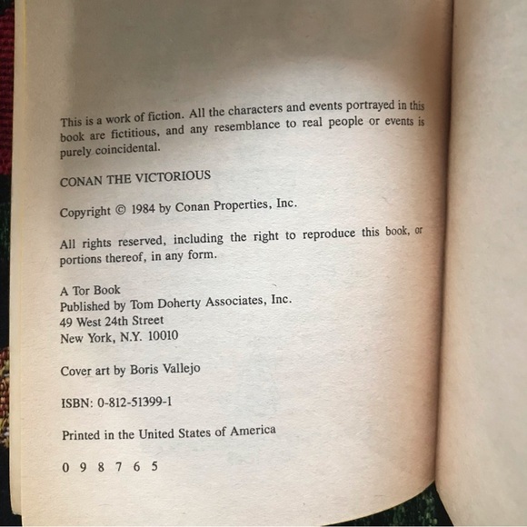 CONAN THE VICTORIOUS by Robert Jordan 1984 Tor paperback - Picture 3 of 4